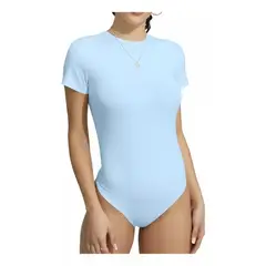 MPROPIA - Body Bambú Mujer Ajustable Manga Corta Elasticado Colores 711