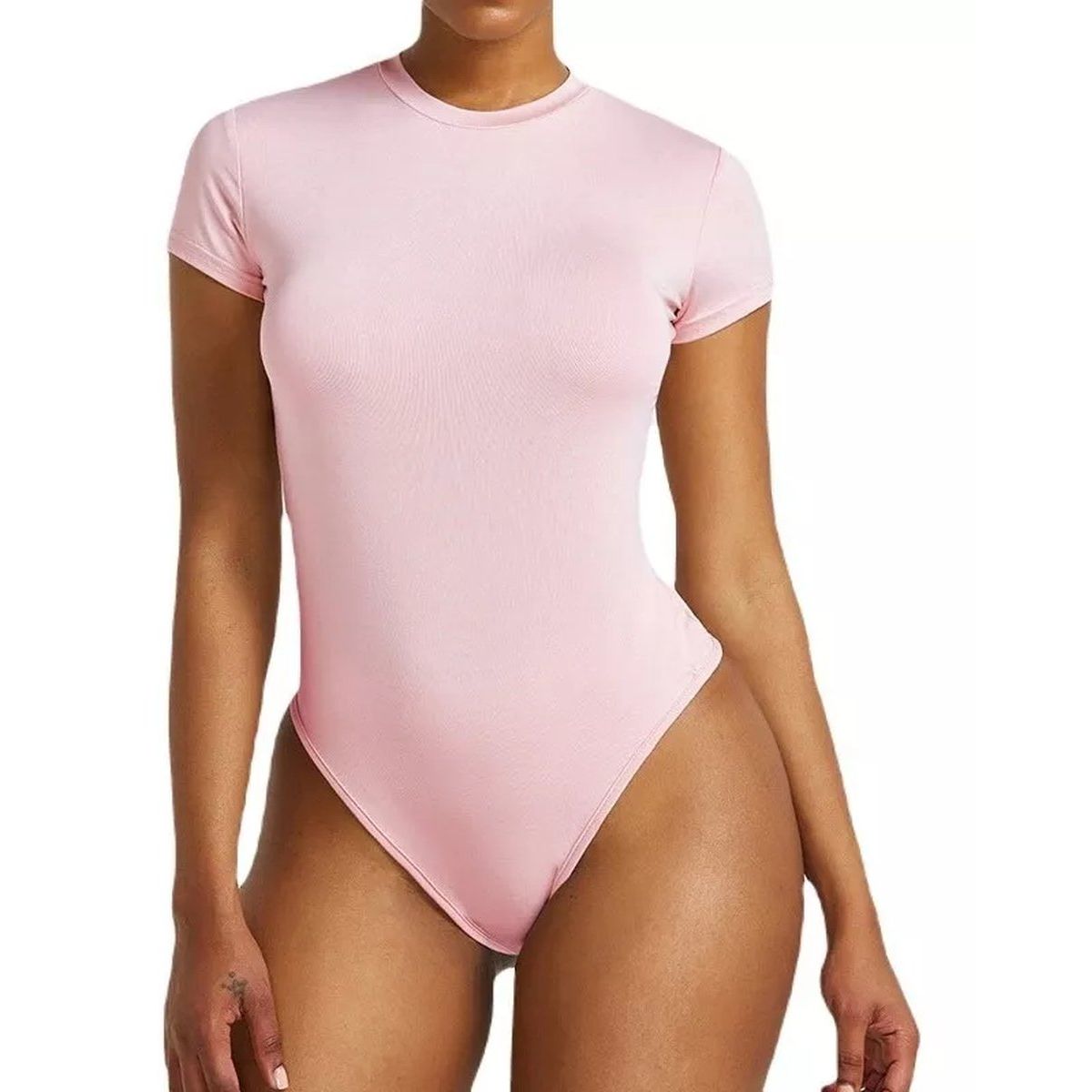 LIKE SHOP - Body Bambú Mujer Ajustable Manga Corta Elasticado Colores 711