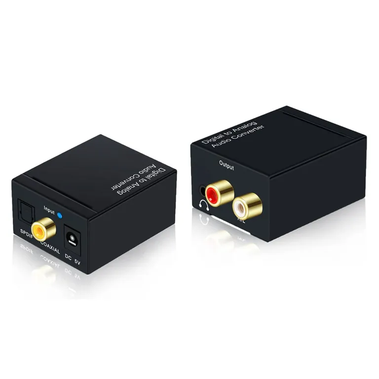 GENERICO Adaptador Audio Óptico Digital A Análogo Rca Y Jack 3,5 Mm
