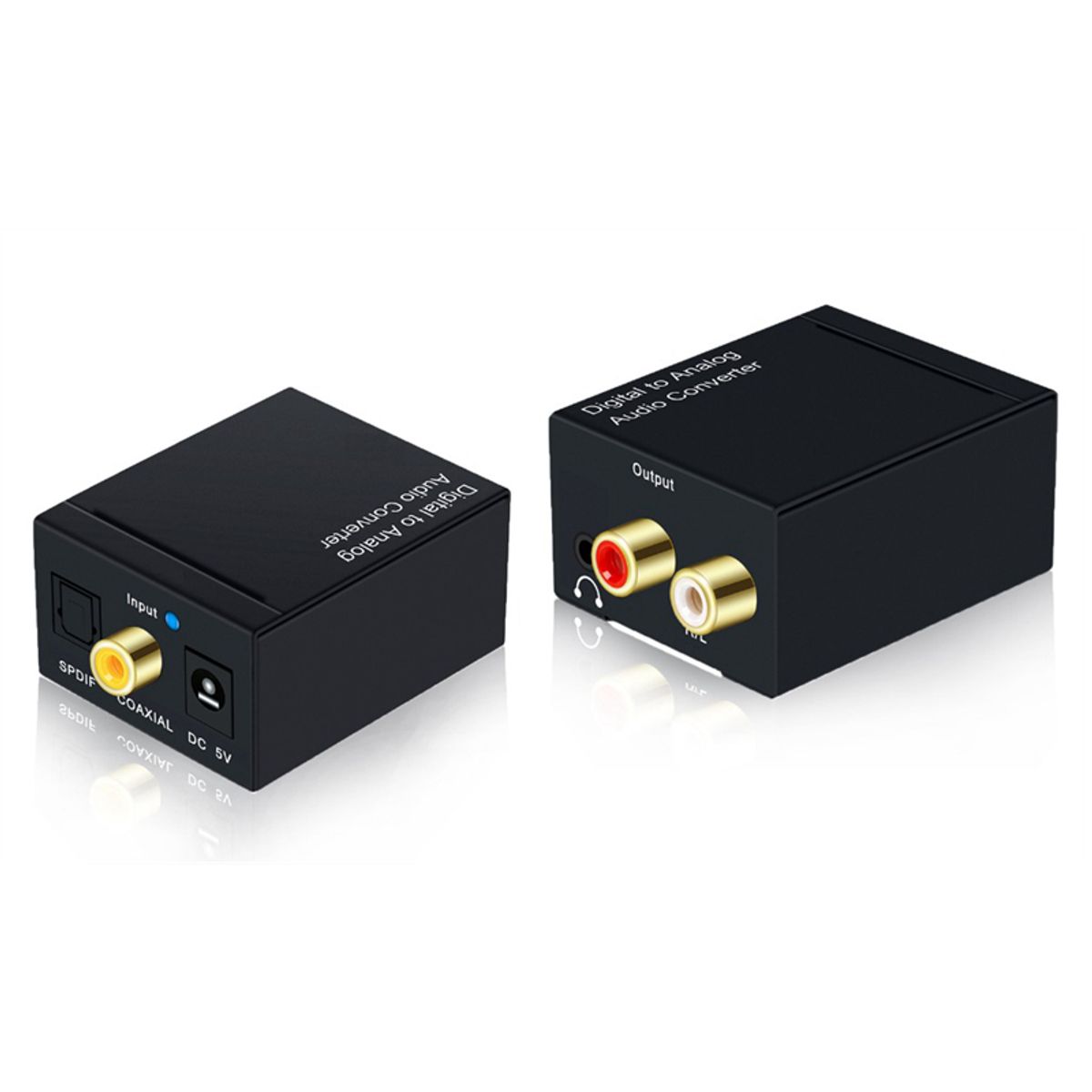 GENERICO - Adaptador Audio Óptico Digital A Análogo Rca Y Jack 3,5 Mm