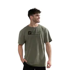 FALCONE - Polera Acid-Wash Rectangular Logo Hombre