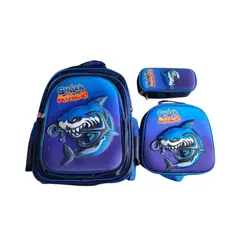 GENERICO - Set De 3 Mochila De Ruedas Con Lonchera y Estuche Para Niños - Verde / 2