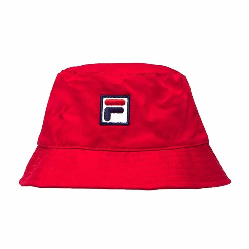 FILA - Gorro Bucket Rojo Classic Unisex Fila