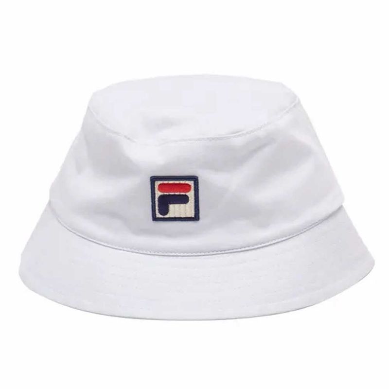 FILA - Gorro Bucket Blanco Classic Unisex Fila