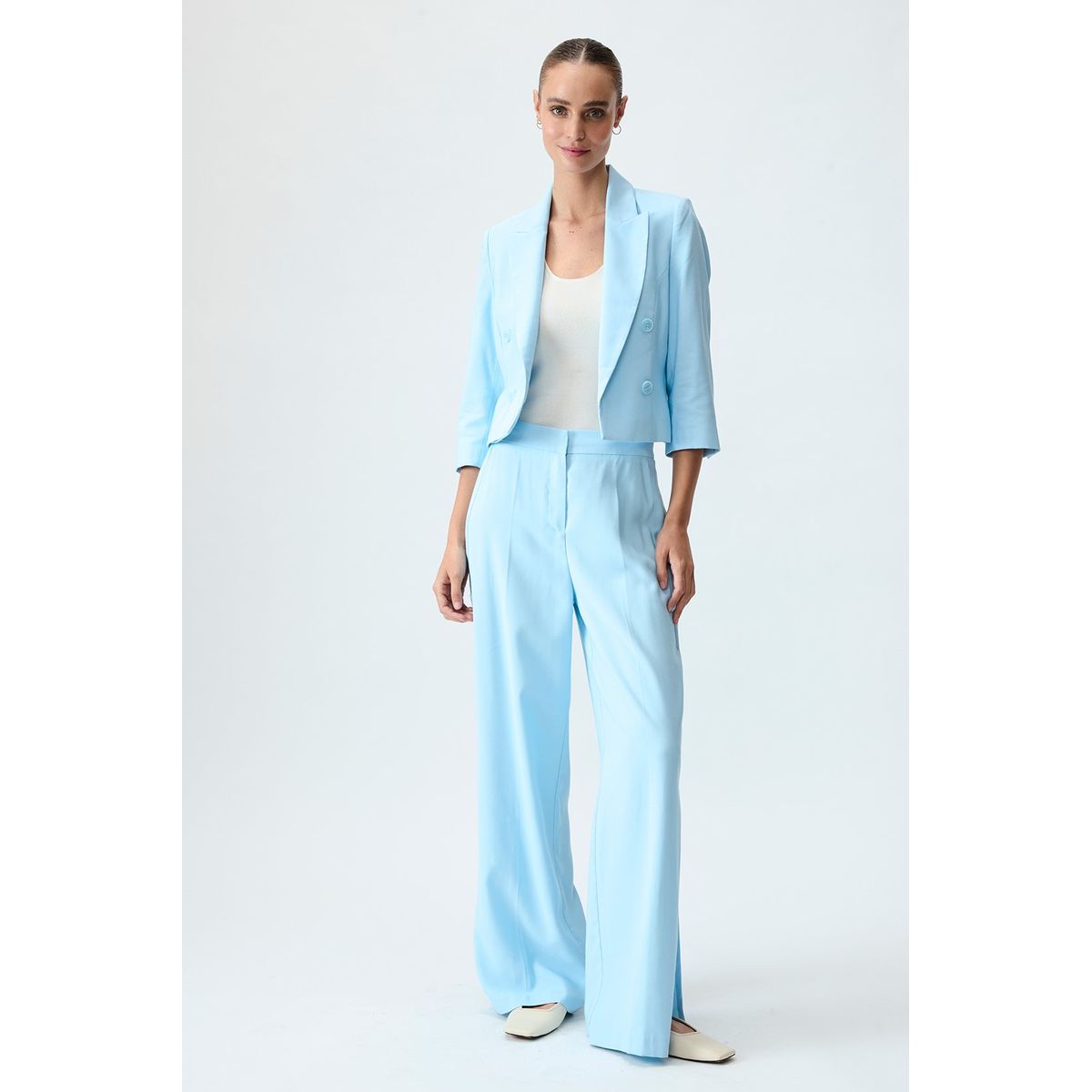 IO - Pantalon Celeste Mujer Io