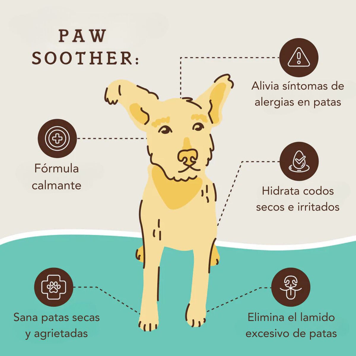 NATURAL DOG COMPANY - Bálsamo Reparador Patas de Perro Paw Soother Barra 59ml