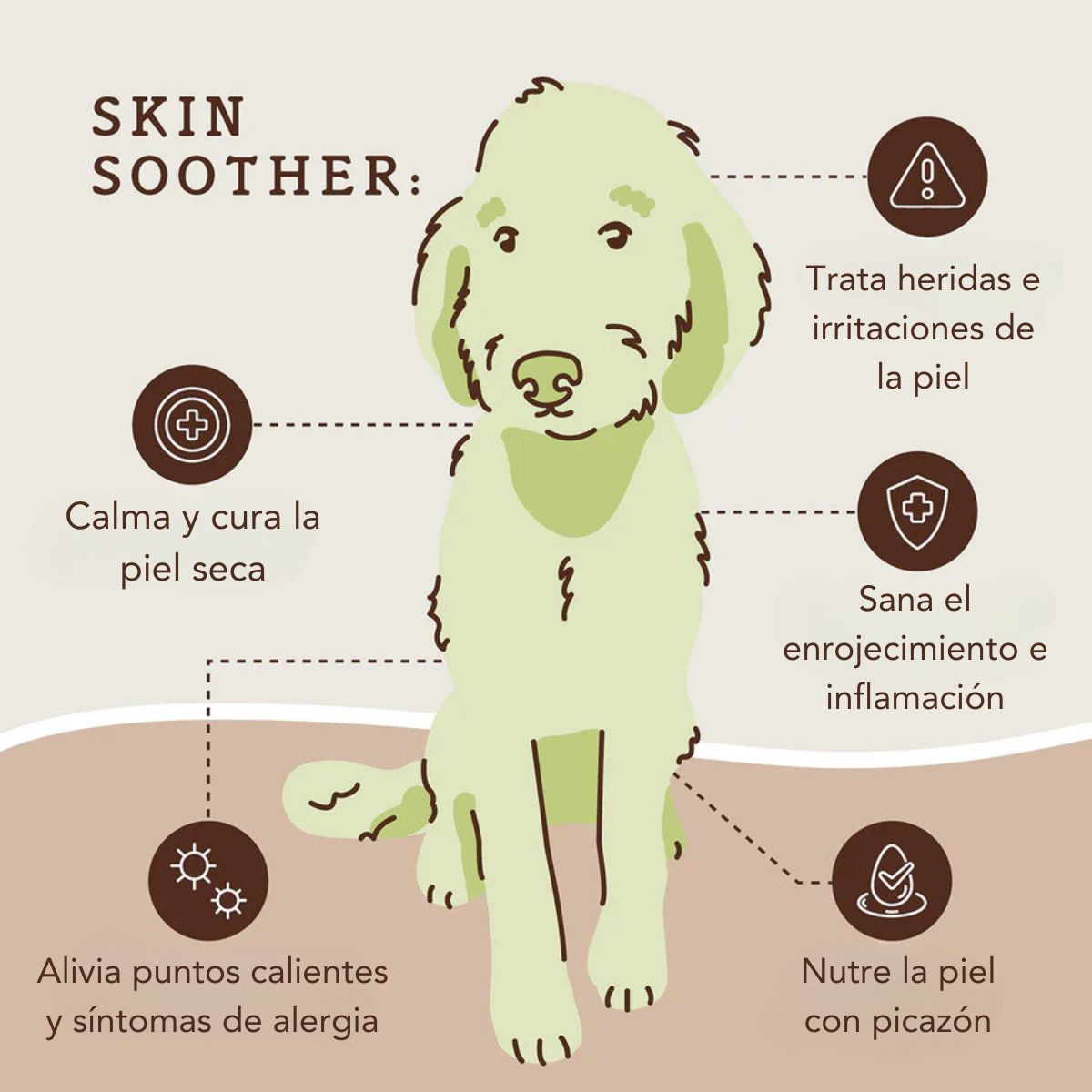 NATURAL DOG COMPANY - Bálsamo Curativo para Perros Skin Soother Barra 59ml