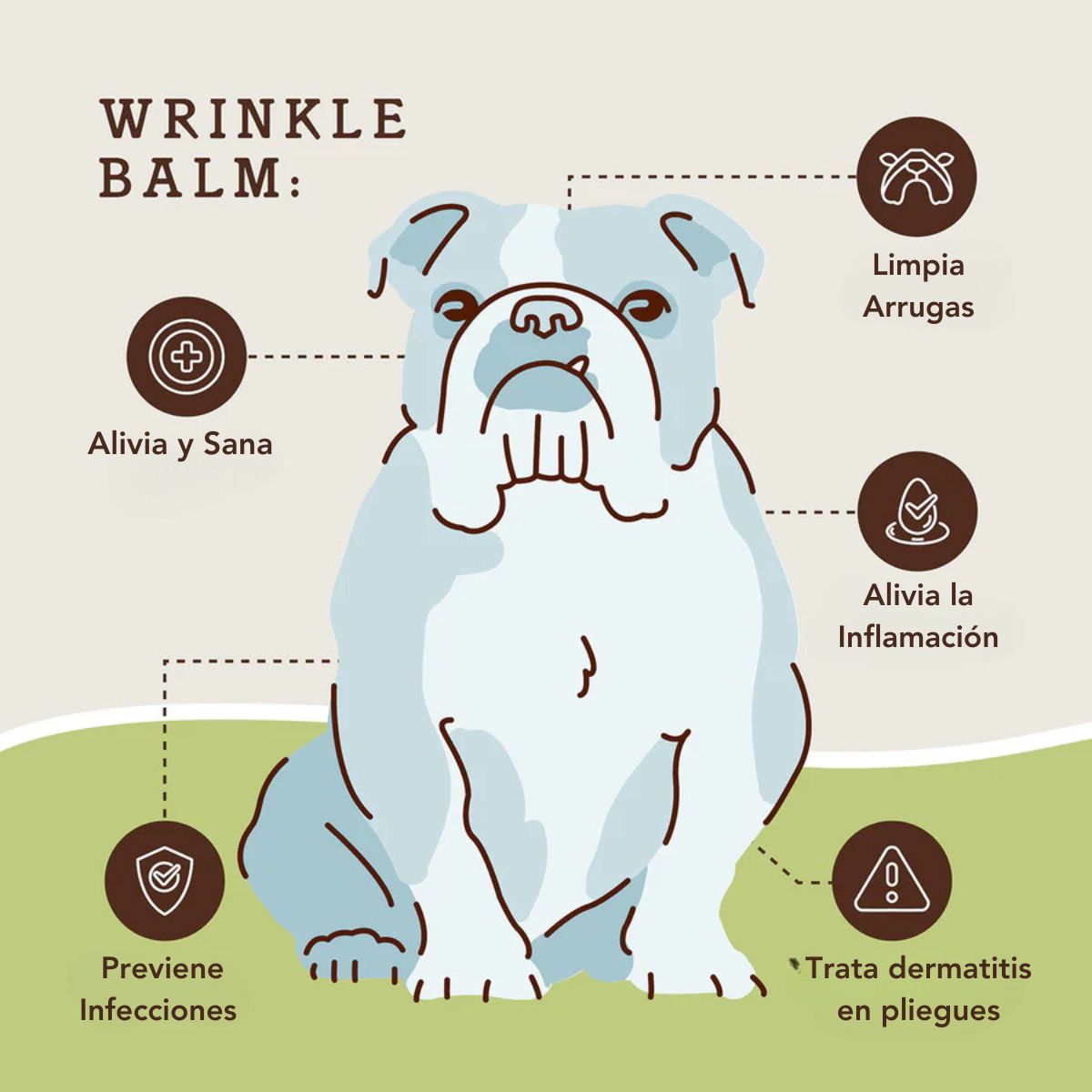 NATURAL DOG COMPANY - Bálsamo para Pliegues Piel de Perros Wrinkle Balm Lata 59ml