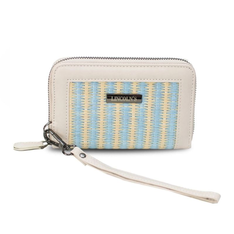 GENERICO - Billetera Mujer Lorenza Telar Turquesa y Hueso Lincolns - Turquesa