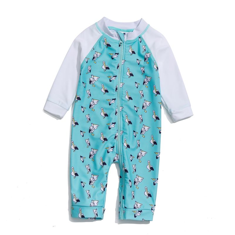 BONVERANO - Traje De Baño Con Cierre Completo Bebé Niños Protección UV_.