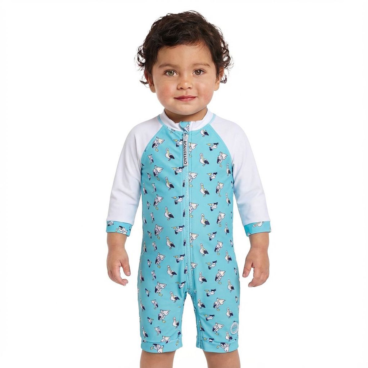 BONVERANO - Traje De Baño Con Cierre Completo Bebé Niños Protección UV