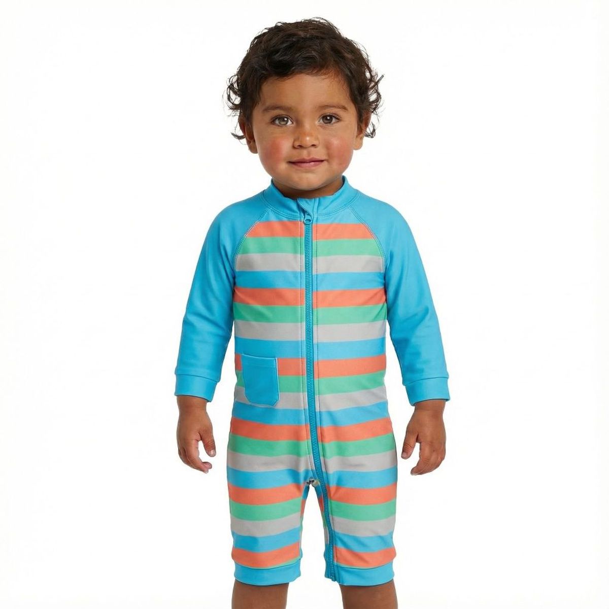 BONVERANO - Traje De Baño Con Cierre Completo Bebé Niños Protección UV