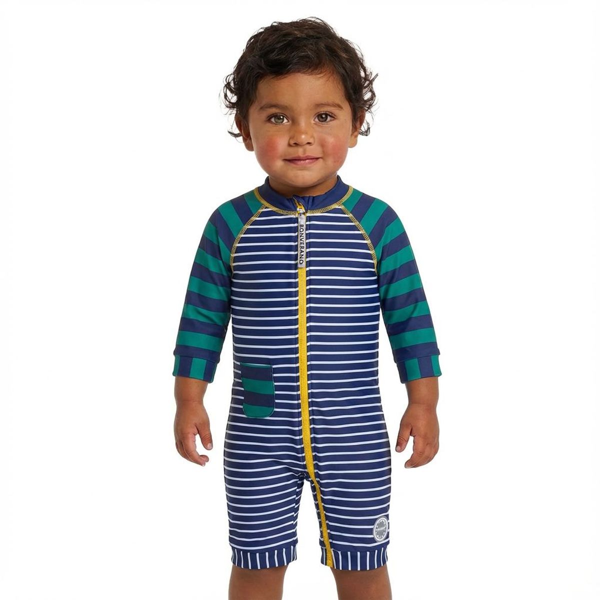 BONVERANO - Traje De Baño Con Cierre Completo Bebé Niños Protección UV