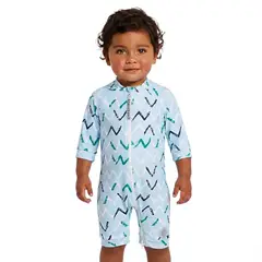 BONVERANO - Traje De Baño Con Cierre Completo Bebé Niños Protección UV