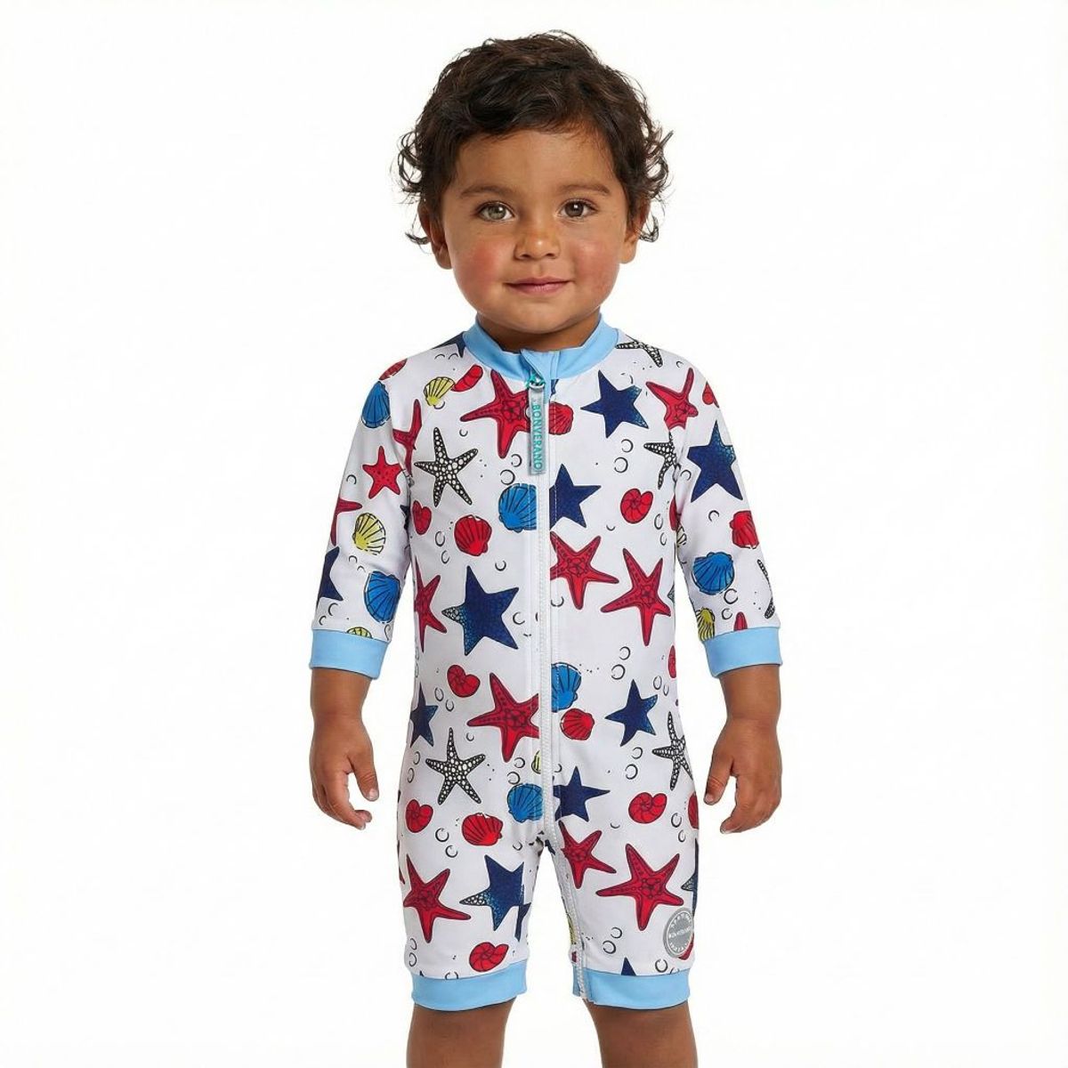 BONVERANO - Traje De Baño Con Cierre Completo Bebé Niños Protección UV