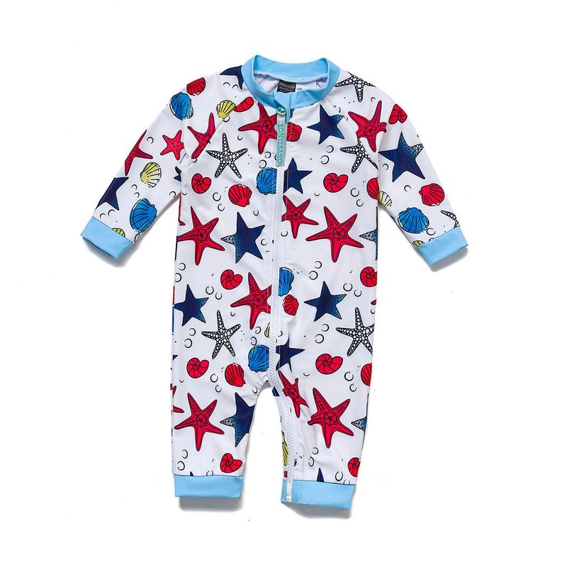 BONVERANO - Traje De Baño Con Cierre Completo Bebé Niños Protección UV