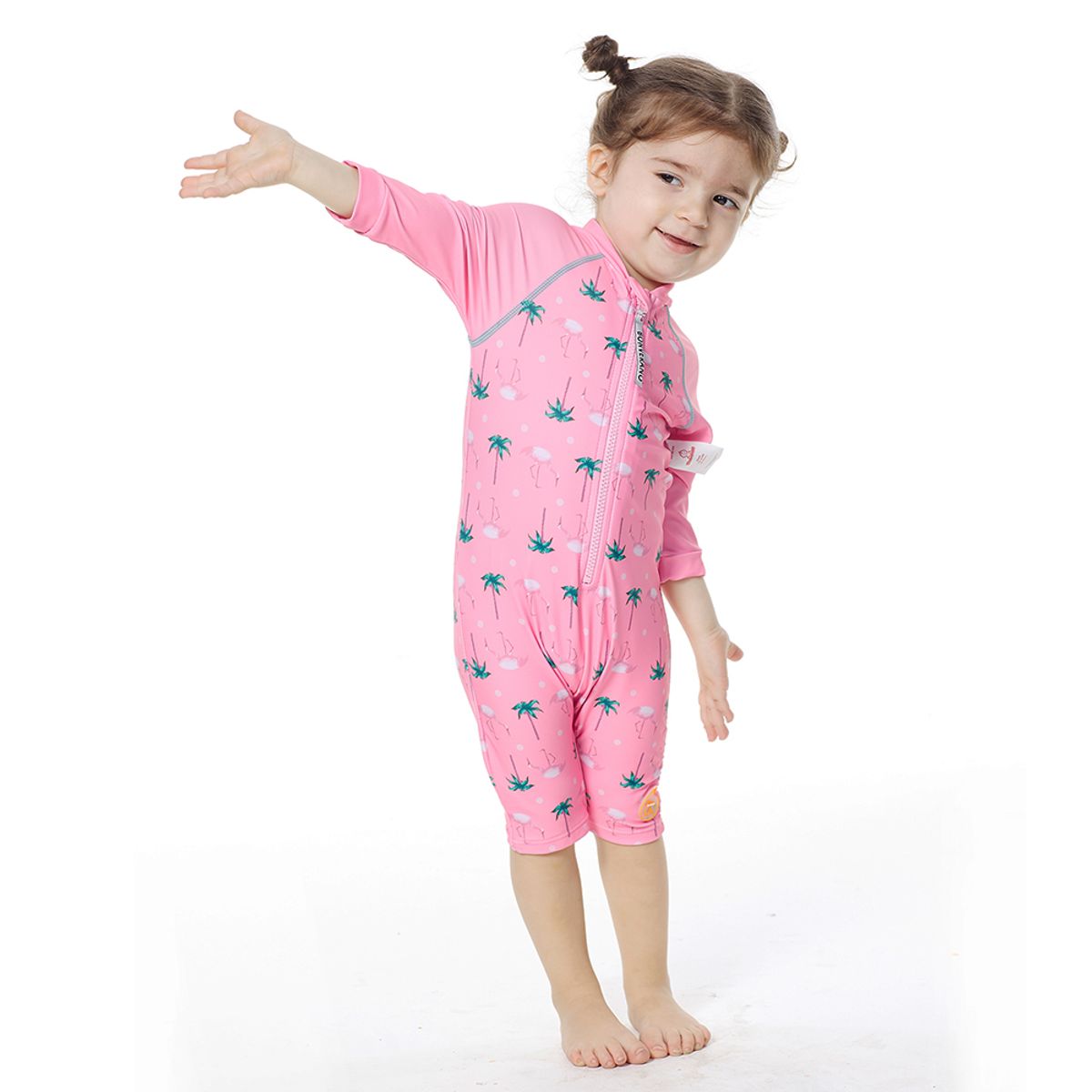 BONVERANO - Traje De Baño Manga Larga  Bebé Niñas Protección Solar UV