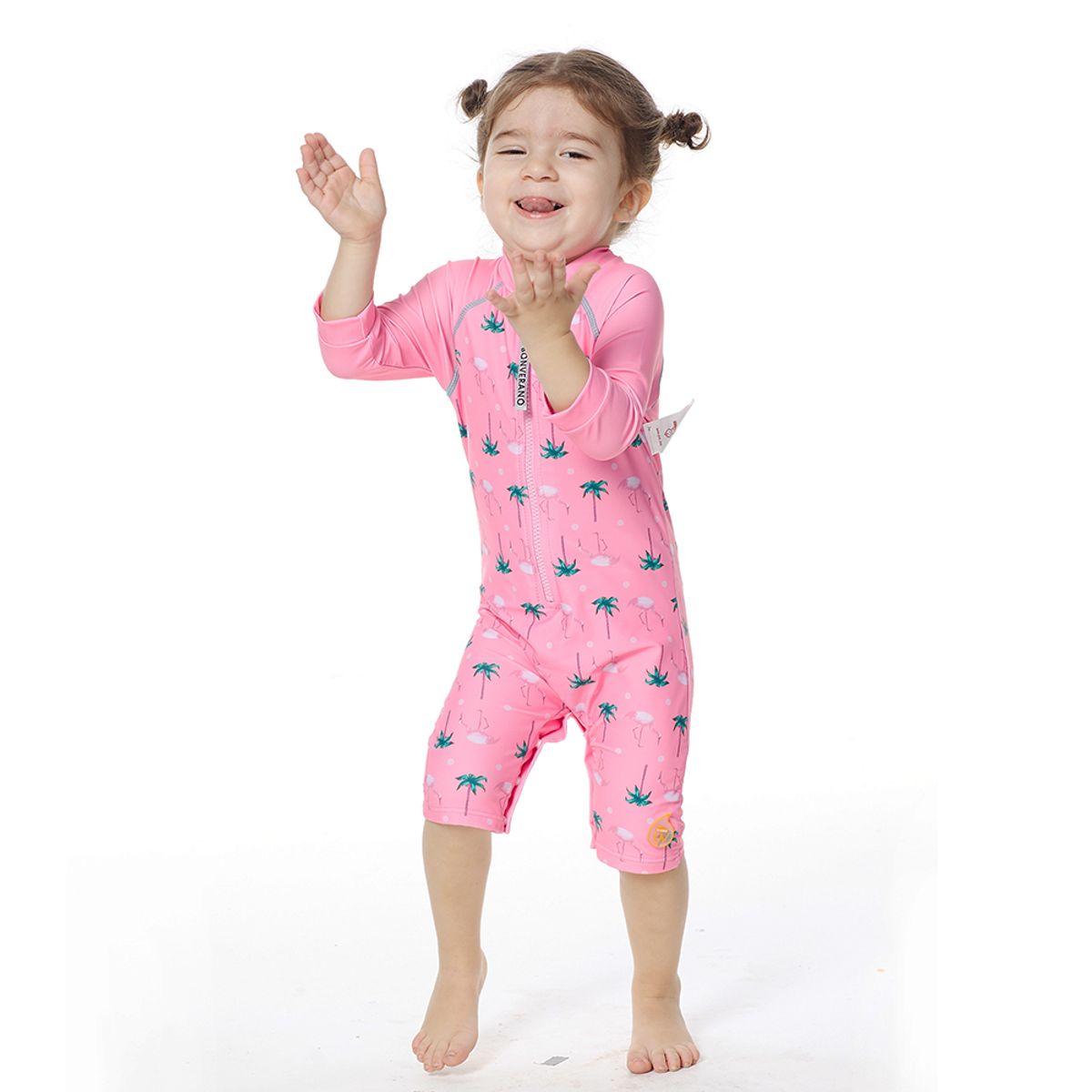 BONVERANO - Traje De Baño Manga Larga  Bebé Niñas Protección Solar UV