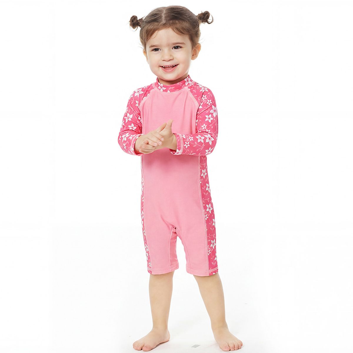 BONVERANO - Traje De Baño Manga Larga  Bebé Niñas Protección Solar UV