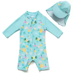 BONVERANO - Traje De Baño Manga Larga Bebé Niñas Protección Solar UV