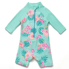 BONVERANO - Traje De Baño Manga Larga Bebé Niñas Protección Solar UV