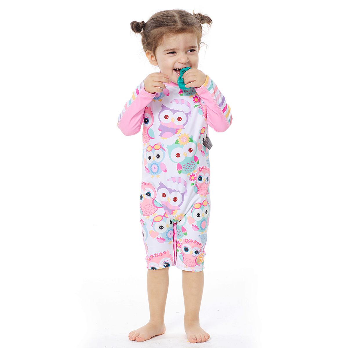 BONVERANO - Traje De Baño Manga Larga  Bebé Niñas Protección Solar UV