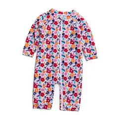 BONVERANO - Traje De Baño Con Cierre Completo Bebé Niñas Protección UV