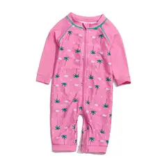 BONVERANO - Traje De Baño Con Cierre Completo Bebé Niñas Protección UV_.