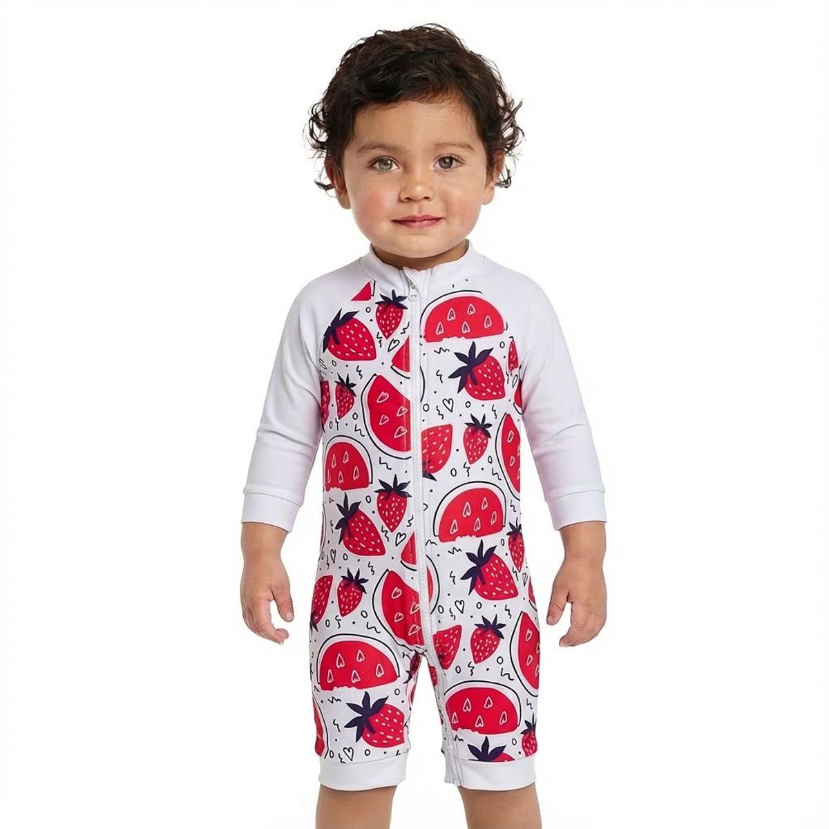 BONVERANO - Traje De Baño Con Cierre Completo Bebé Niñas Protección UV