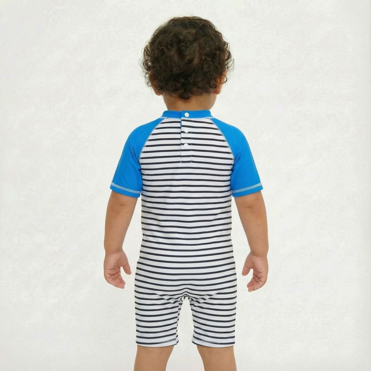 BONVERANO - Traje De Baño Bebé Niños Protección Solar UV Con Broches YKK