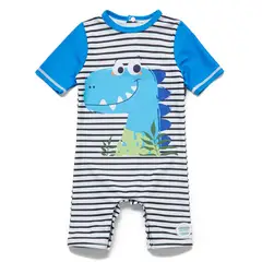 BONVERANO - Traje De Baño Bebé Niños Protección Solar UV Con Broches YKK