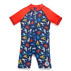 BONVERANO - Traje De Baño Bebé Niños Protección Solar UV Con Broches YKK
