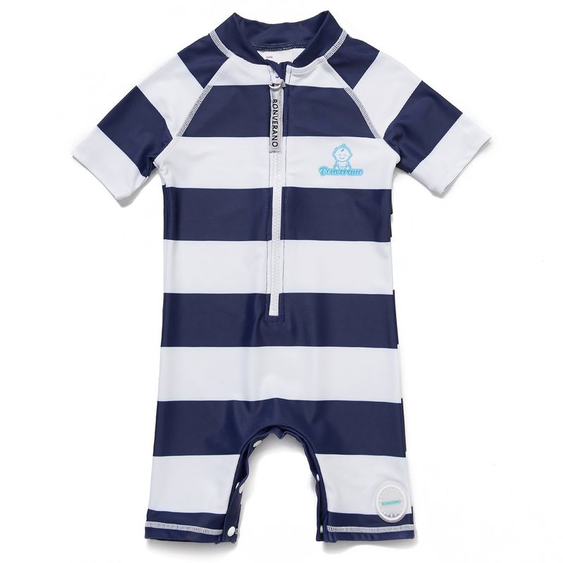 BONVERANO - Traje De Baño Bebé Niños Protección Solar UV Con Broches YKK