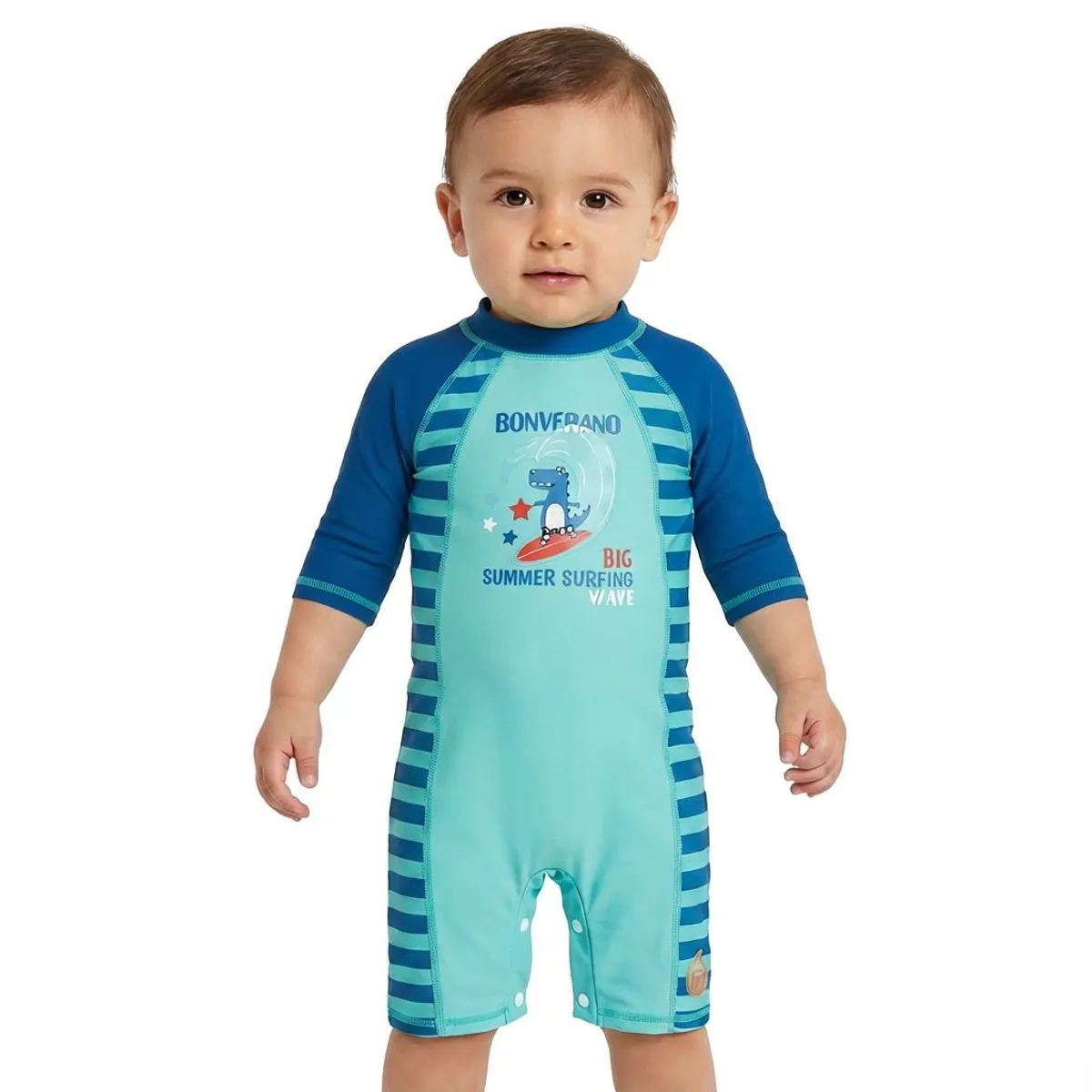 BONVERANO - Traje De Baño Manga Larga  Bebé Niños Protección Solar UV
