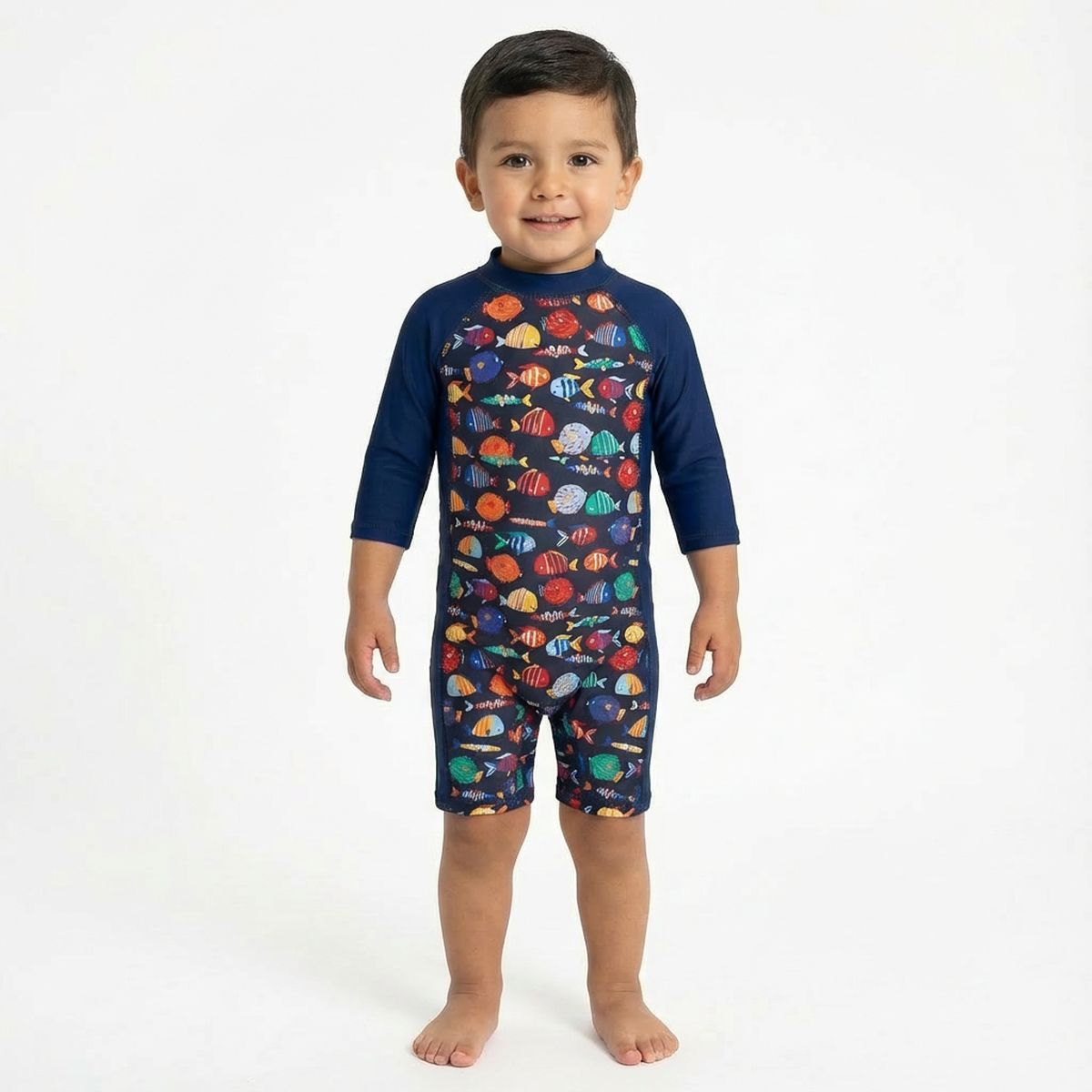 BONVERANO - Traje De Baño Manga Larga  Bebé Niños Protección Solar UV