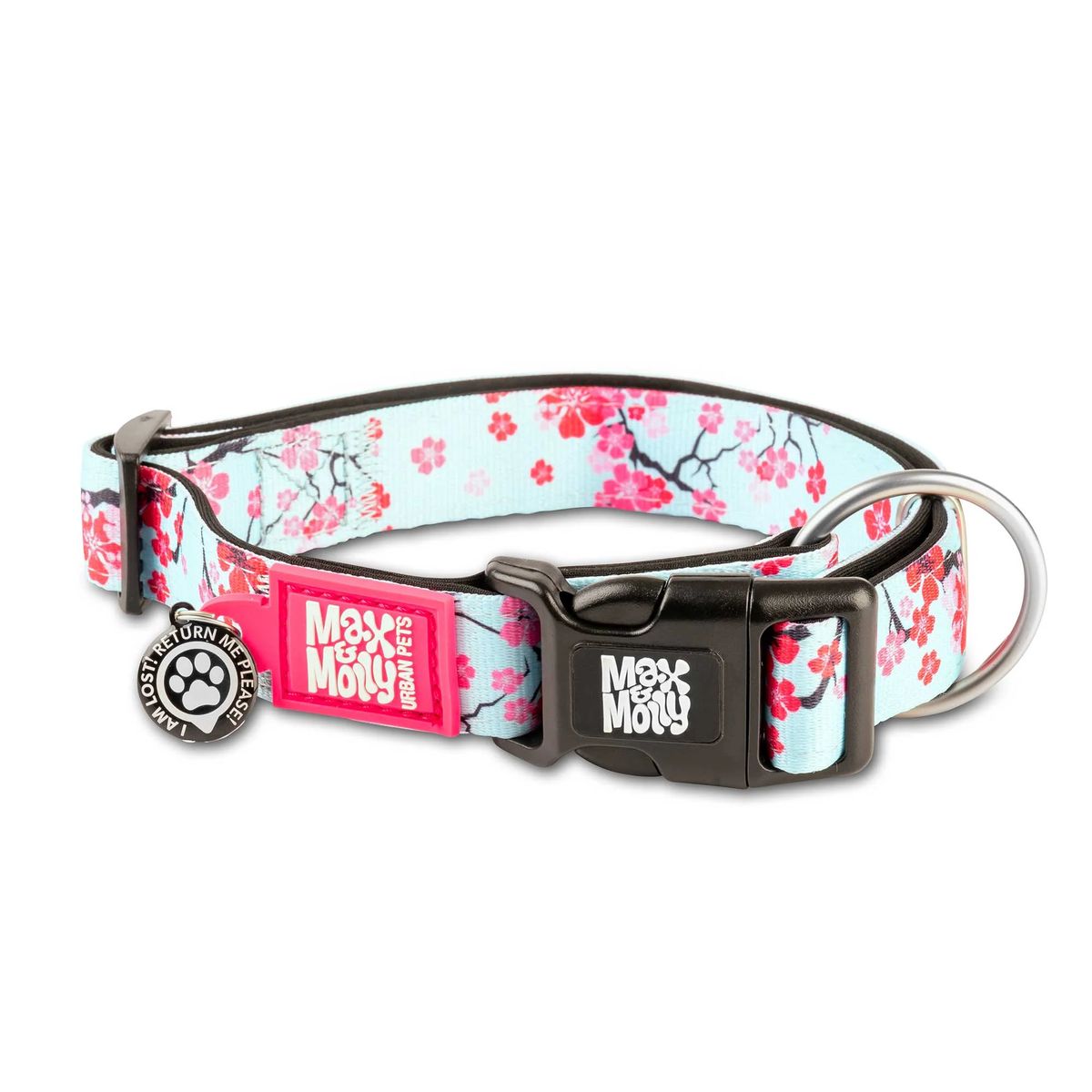 MAX & MOLLY - Collar Perro L Smart Id Cherry Bloom 25-40kg Max and Molly