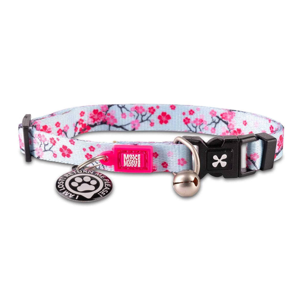 MAX & MOLLY - Collar Gato Smart Id 1-4kg Cherry Bloom Max and Molly