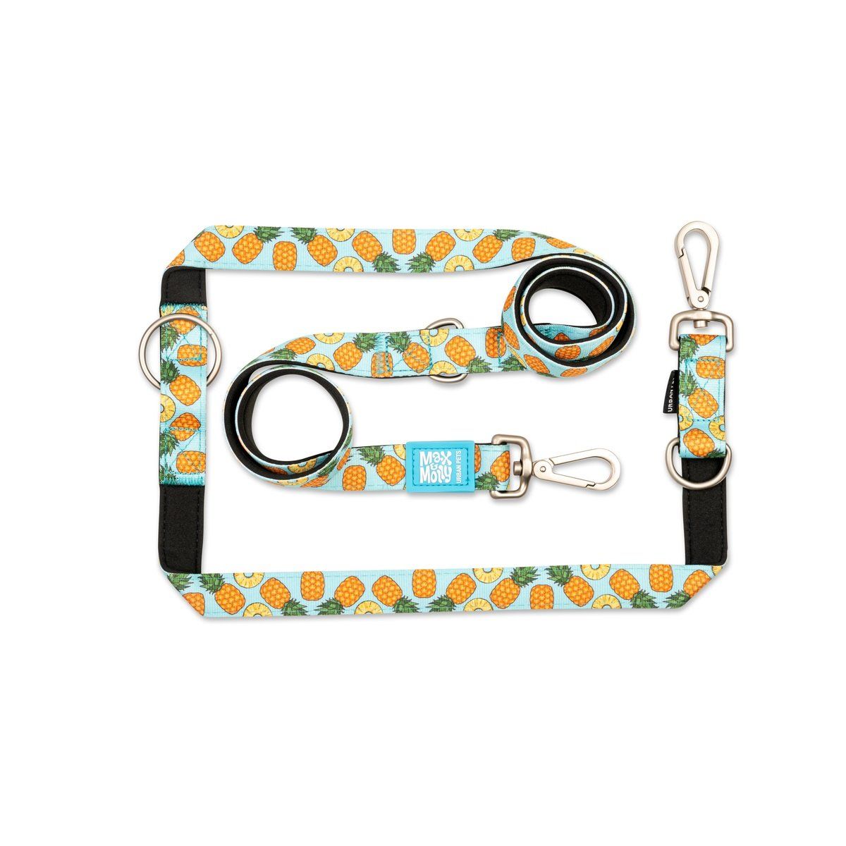 MAX & MOLLY - Correa Perro Multifuncional L Pineapple 25cm 2mt Max Molly