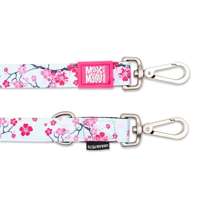 MAX & MOLLY - Correa Perro Multifuncional M Cherry Bloom 2cm 2mt Max Molly
