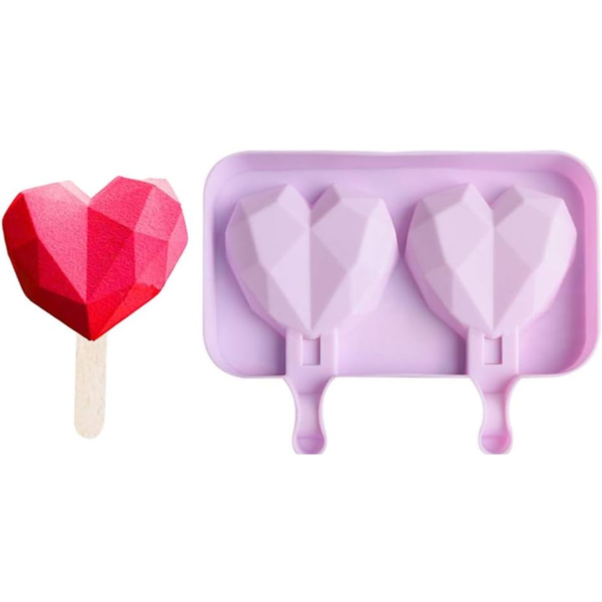 GENERICO - Moldes de Helados con Forma de Corazón