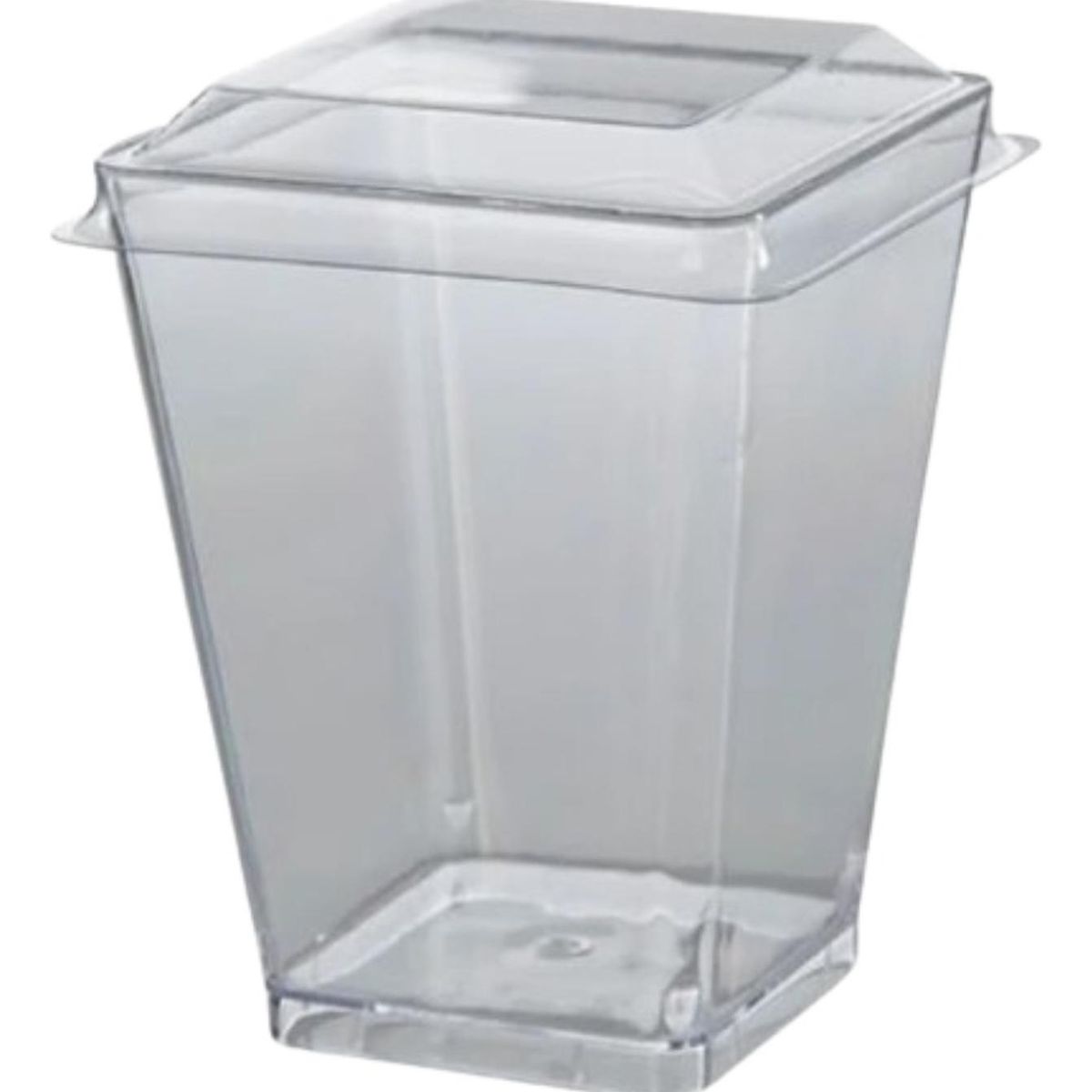 GENERICO - Vaso Acrílico Con Tapa 240 Ml - 10 Unidades