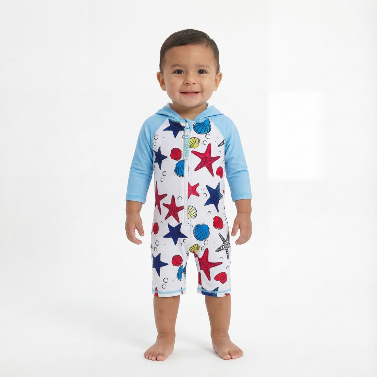 BONVERANO - Traje De Baña Con Capucha Bebé Niños Protección Solar UV