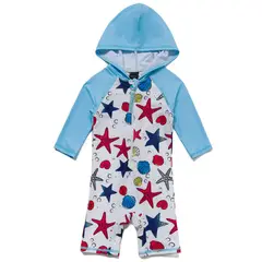 BONVERANO - Traje De Baña Con Capucha Bebé Niños Protección Solar UV