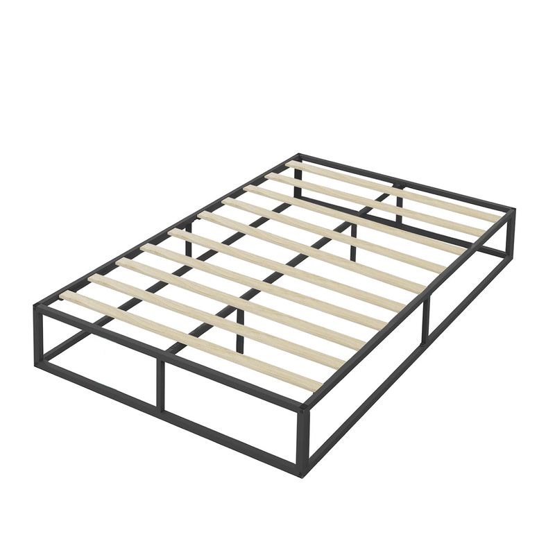 ELEMENT DESIGN - Base de Cama 1.5 Plazas Metálica con Listones de Madera 105x190x30 cm