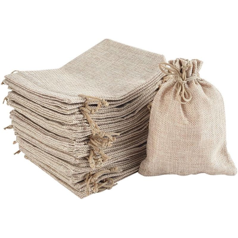 KUANGYE - Pack 60 Bolsas De Tela Para Souvenir 8x10cm