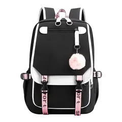 DANWEILE - Mochila moda para niños y niñas adolescentes - Negro