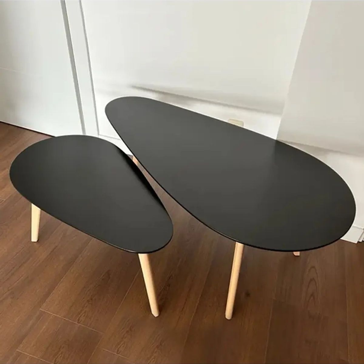 CORI CORI - Mesa de Centro Doble Elipse Negro