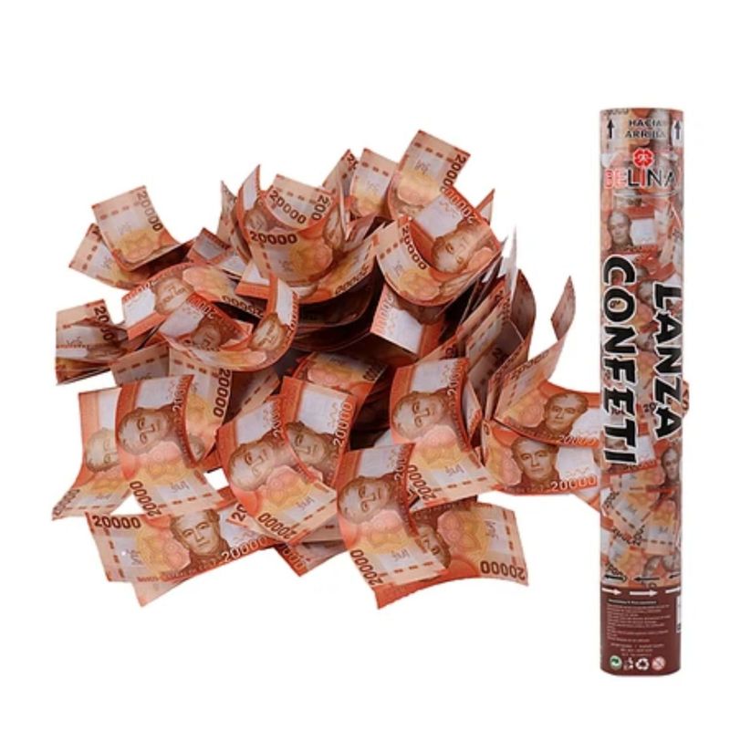 GENERICO - Lanza Confeti Dinero Tubo 40cm 1 Pieza Cotillón Fiesta