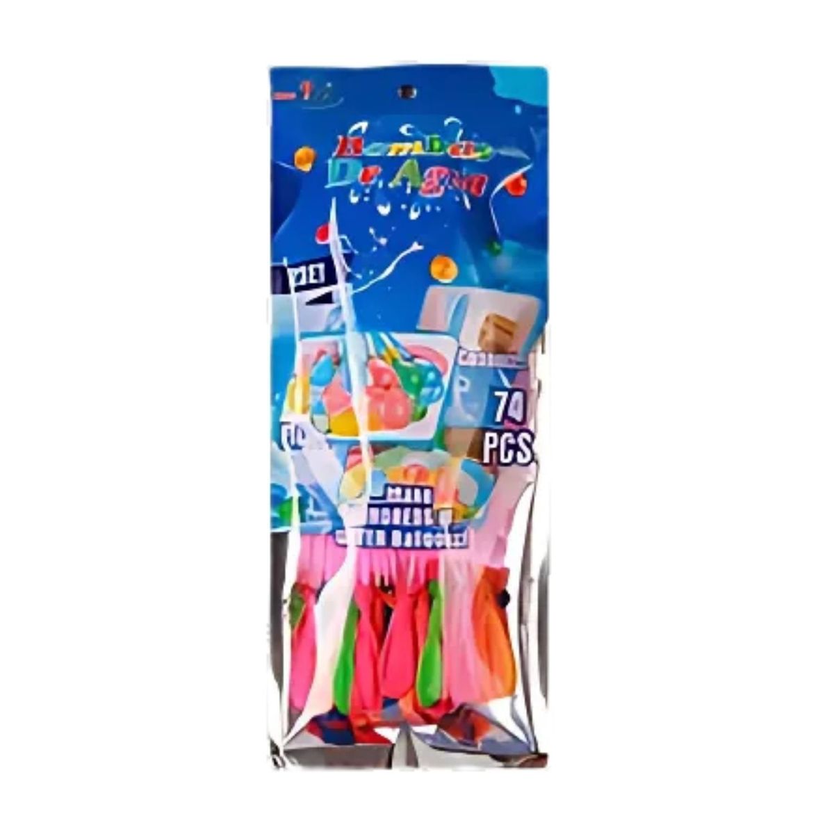 GENERICO - Set Bombas Agua con Inflador Globos De Agua 74 Piezas 10cm