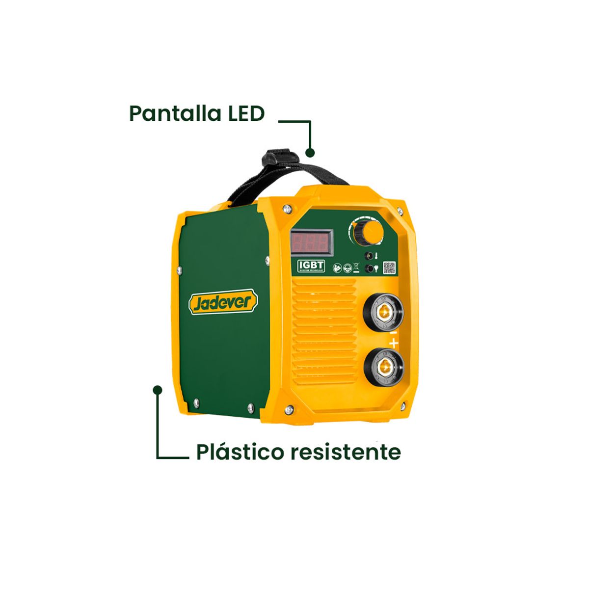 JADEVER - Soldadora Inverter MMA 130 Amperes + 5 Accesorios JADEVER